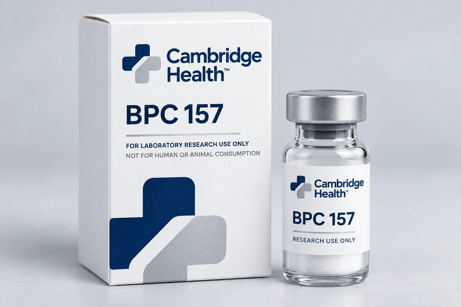 BPC 157 Cambridge Health research packaging mock-up