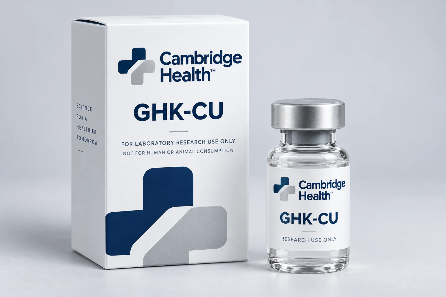 GHK-CU Cambridge Health research packaging mock-up