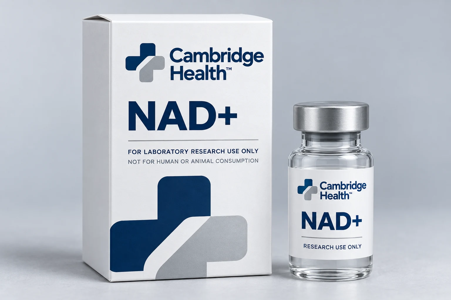 NAD+ Cambridge Health research packaging mock-up
